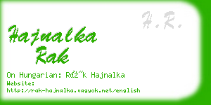 hajnalka rak business card